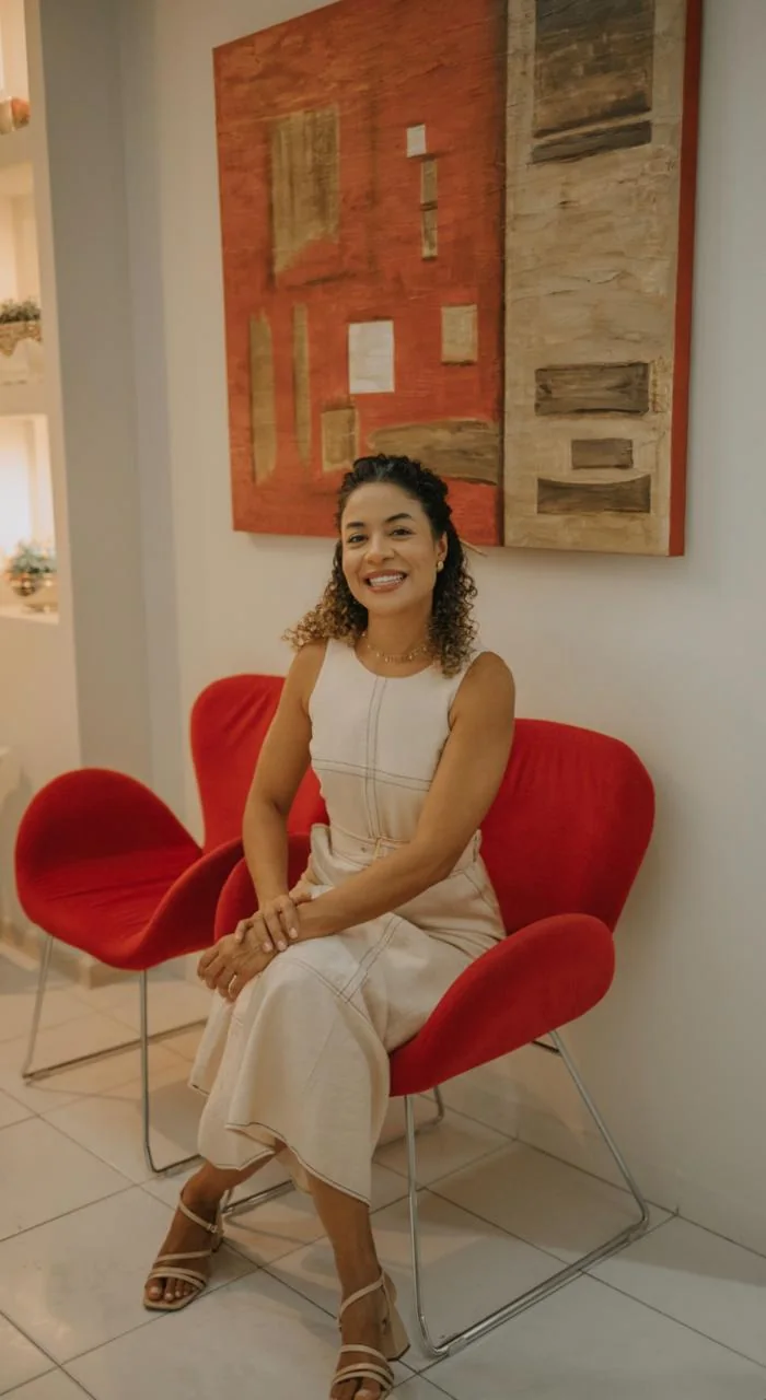 Nayara Bessa em seu consultório
